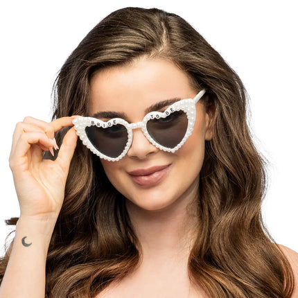 Lot de 3 lunettes de fête « Bridal pearl » (mariée et équipe de la mariée)