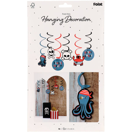 Décoration suspendue Pirate 6 pièces