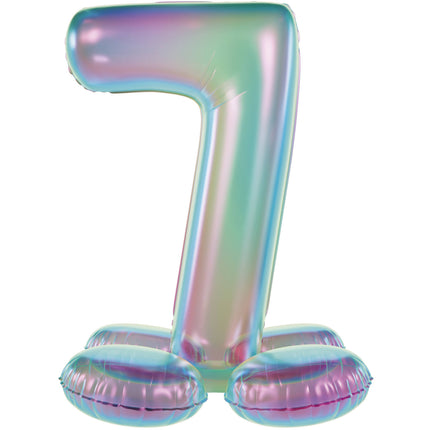 7 Year Figure Balloon Standard Holographic Empty 72cm
