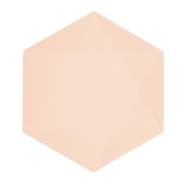 Assiettes Cantaloup Orange Hexagonales 26cm 6pcs