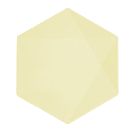 Assiettes jaunes Hexagone 26cm 6pcs