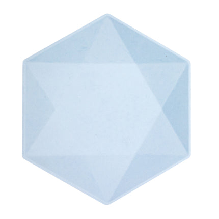 Signes bleu clair Hexagone 26cm 6pcs