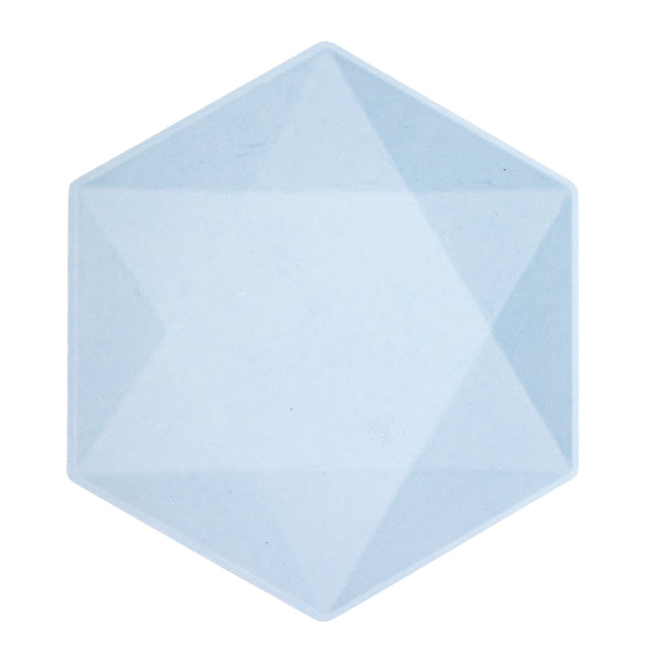 Signes bleu clair Hexagone 26cm 6pcs
