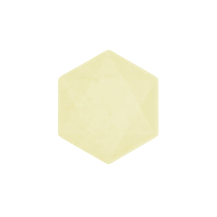 6 assiettes 15.8 x 13.7cm jaune