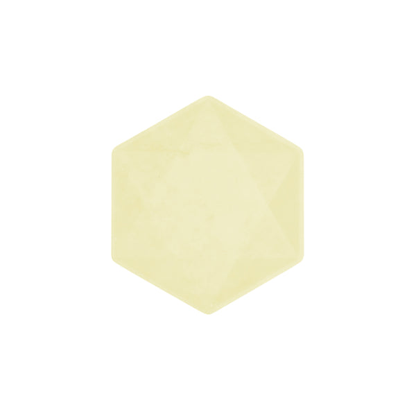 6 assiettes 15.8 x 13.7cm jaune