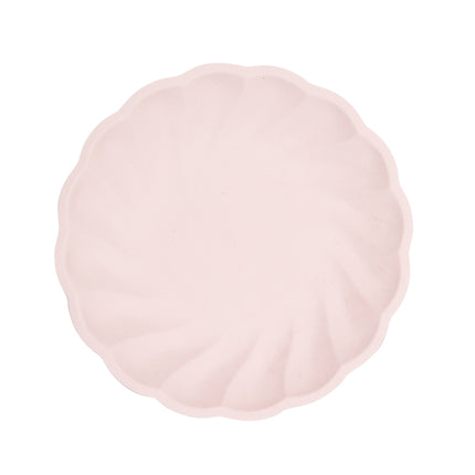 6 assiettes rondes 22.9cm rose