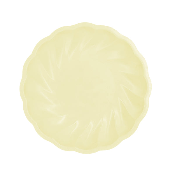 6 assiettes 22.9cm jaune