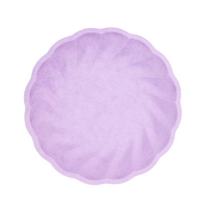 6 assiettes rondes, 22,9 cm, violet