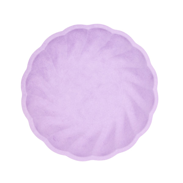 6 assiettes rondes, 22,9 cm, violet