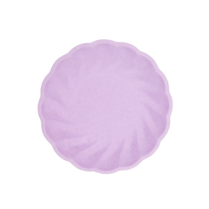 6 assiettes rondes 18,8 cm, violet