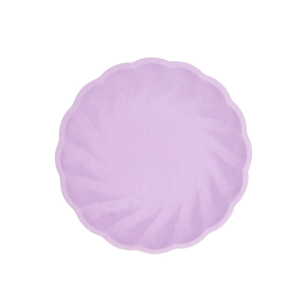 6 assiettes rondes 18,8 cm, violet