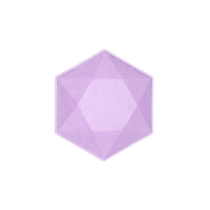 6 bols hexagonaux 15,8 x 13,7 cm, violet