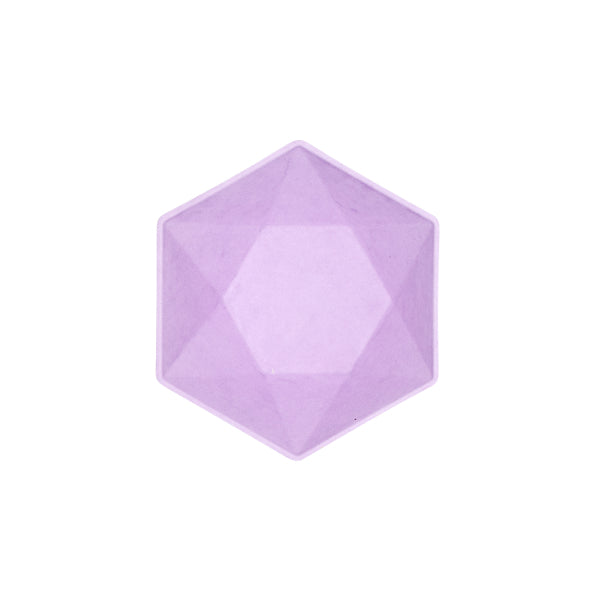6 bols hexagonaux 15,8 x 13,7 cm, violet