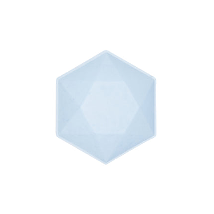 6 bols hexagonaux, 15,8 x 13,7 cm, bleu