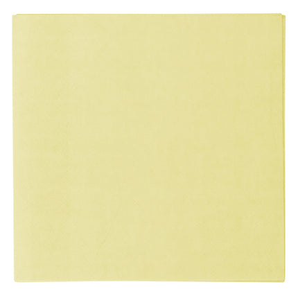 20 serviettes 3ply Vert Decor 33x33cm jaune