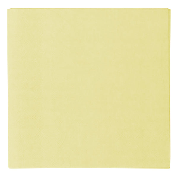 20 serviettes 3ply Vert Decor 33x33cm jaune