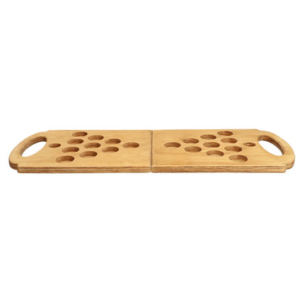 Kit de jeu à boire Shot Pong (plateau de jeu pliable en bois, 2 lanceurs, 4 balles, 12 verres à shot)