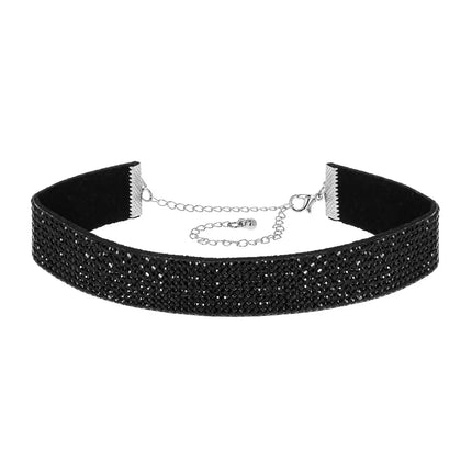Collier ras-du-cou Crystal noir