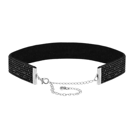 Collier ras-du-cou Crystal noir