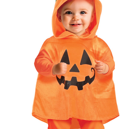 Poncho d'Halloween Bébé Citrouille