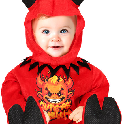 Costume d'Halloween Red Baby Devil