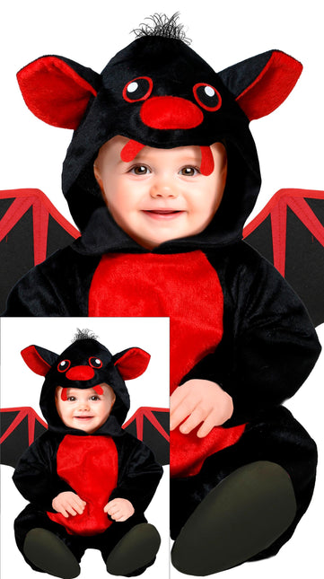 Costume d'Halloween Bébé chauve-souris rouge
