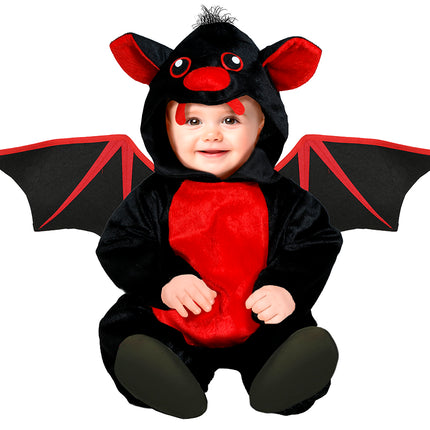 Costume d'Halloween Bébé chauve-souris rouge