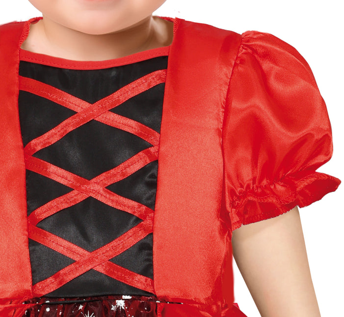 Costume d'Halloween Rouge Noir Bébé Diable