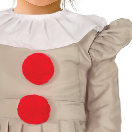 Robe d'Halloween Fille Clown Avec Collier