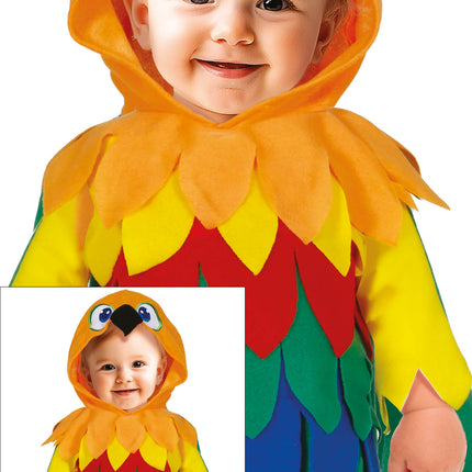Costume de perroquet Onesie bébé arc-en-ciel