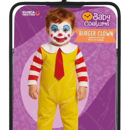Costume d'Halloween de clown McDonald's pour bébé