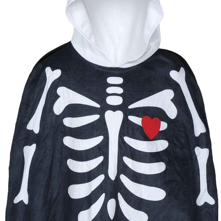 Poncho d'Halloween pour bébé « squelette »