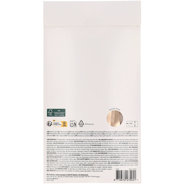 Tapis de rideau de porte doré 2m