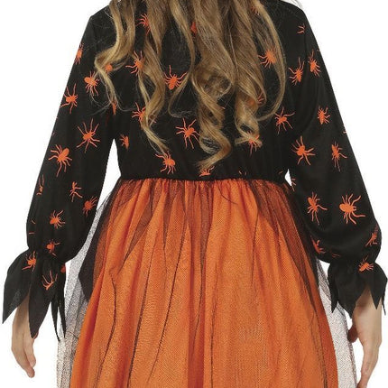 Costume d'Halloween Fille Sorcière Araignée
