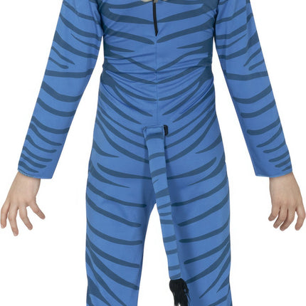 Costume de félin enfant bleu