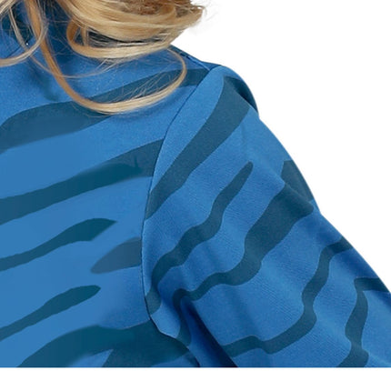 Costume de félin enfant bleu