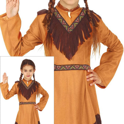 Costume de fille indienne marron