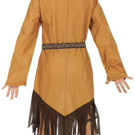 Costume de fille indienne marron