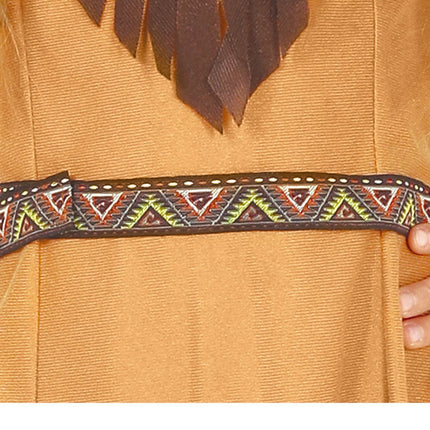 Costume de fille indienne marron