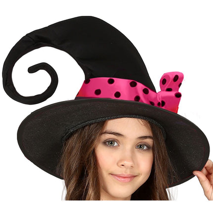 Costume d'Halloween sorcière fille rose