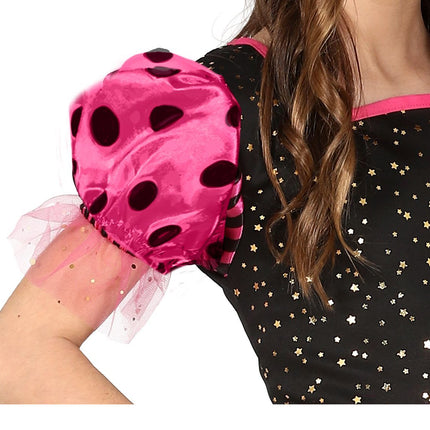 Costume d'Halloween sorcière fille rose