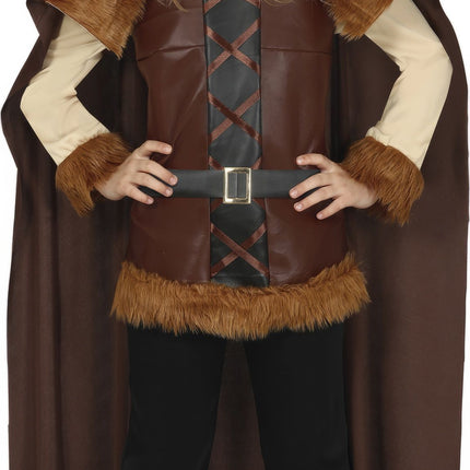 Costume de viking enfant marron