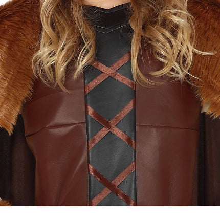 Costume de viking enfant marron