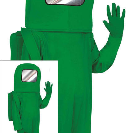 Combinaison d'astronaute enfant verte