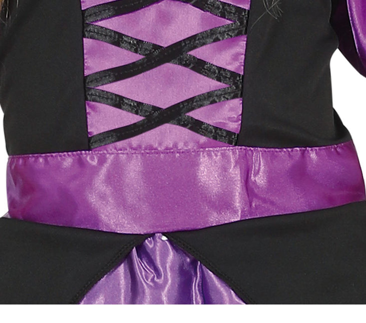 Costume d'Halloween de sorcière fille violet