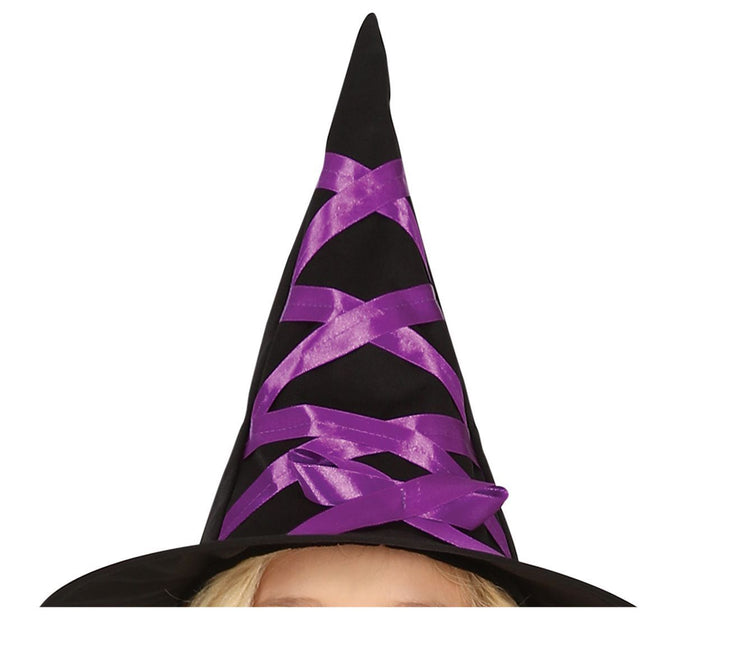 Costume d'Halloween sorcière fille noir violet