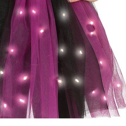 Costume d'Halloween sorcière fille noir violet