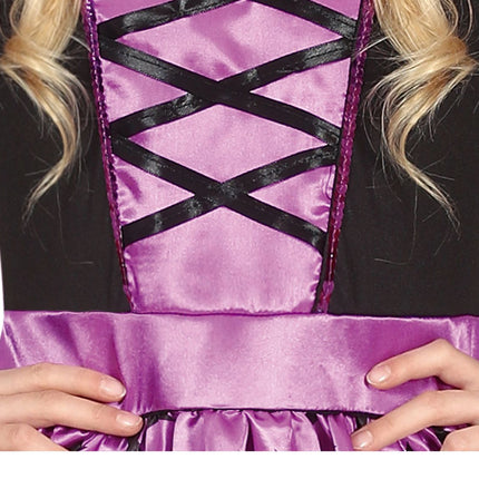 Sorcière Costume d'Halloween Fille Étoiles Mauves