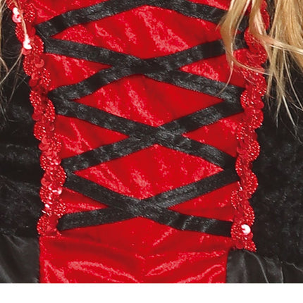 Costume d'Halloween de vampire fille rouge