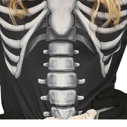 Costume d'Halloween Squelette Fille Noir